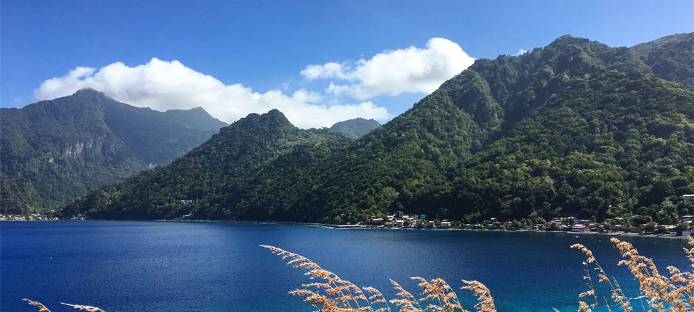 View of Soufriere Scotts Head Marine Reserve (from Scott's Head Point)